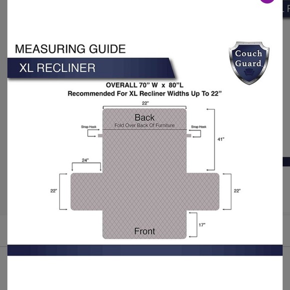 Accents New Couch Guard Reversible Recliner Cover Poshmark